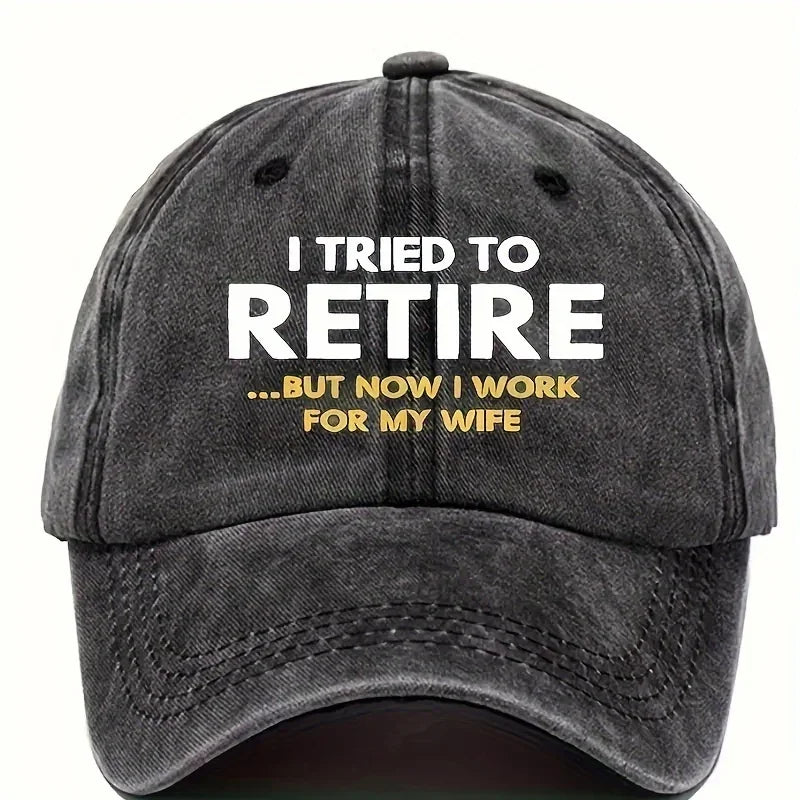Retired Life Humorous Vintage Cotton Baseball Cap