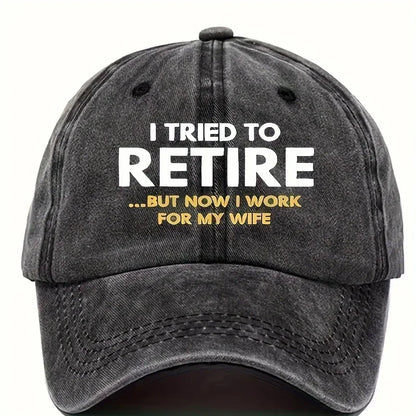 Retired Life Humorous Vintage Cotton Baseball Cap