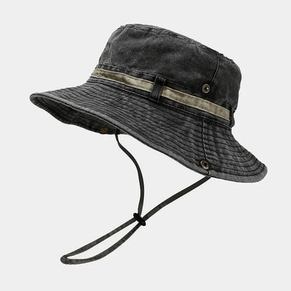 Solid Cotton Unisex Travel Bucket Hat
