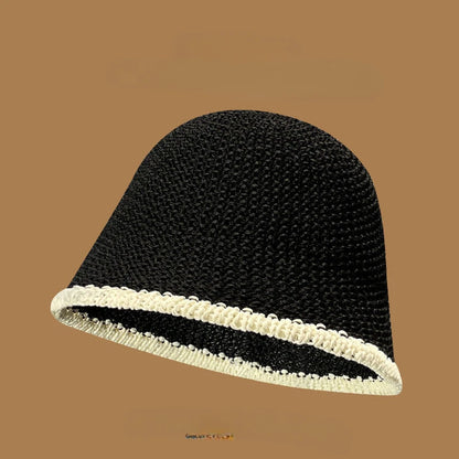 Women Hollow Woven Summer Bucket Hat