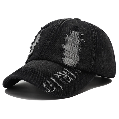 Solid Washed Denim Baseball Cap