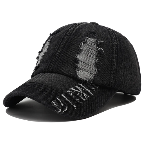 Solid Washed Denim Baseball Cap