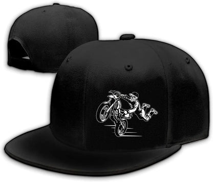 Motorcycle Funny Black Snapback Cap
