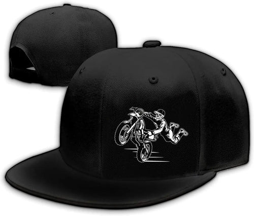 Motorcycle Funny Black Snapback Cap
