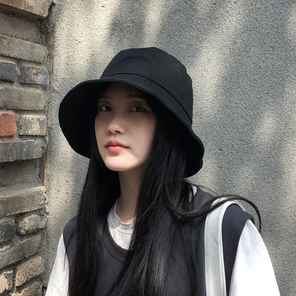 Unisex Cotton Summer Bucket Hat – Foldable Sun Protection Cap