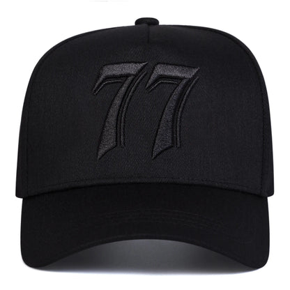 Unisex 77 Letter Embroidery Adjustable Baseball Cap