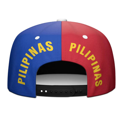 Philippines Flag Custom Name Snapback Cap