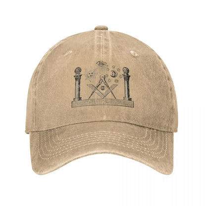 Classic Symbols Of Masonry Freemasonry Baseball Caps