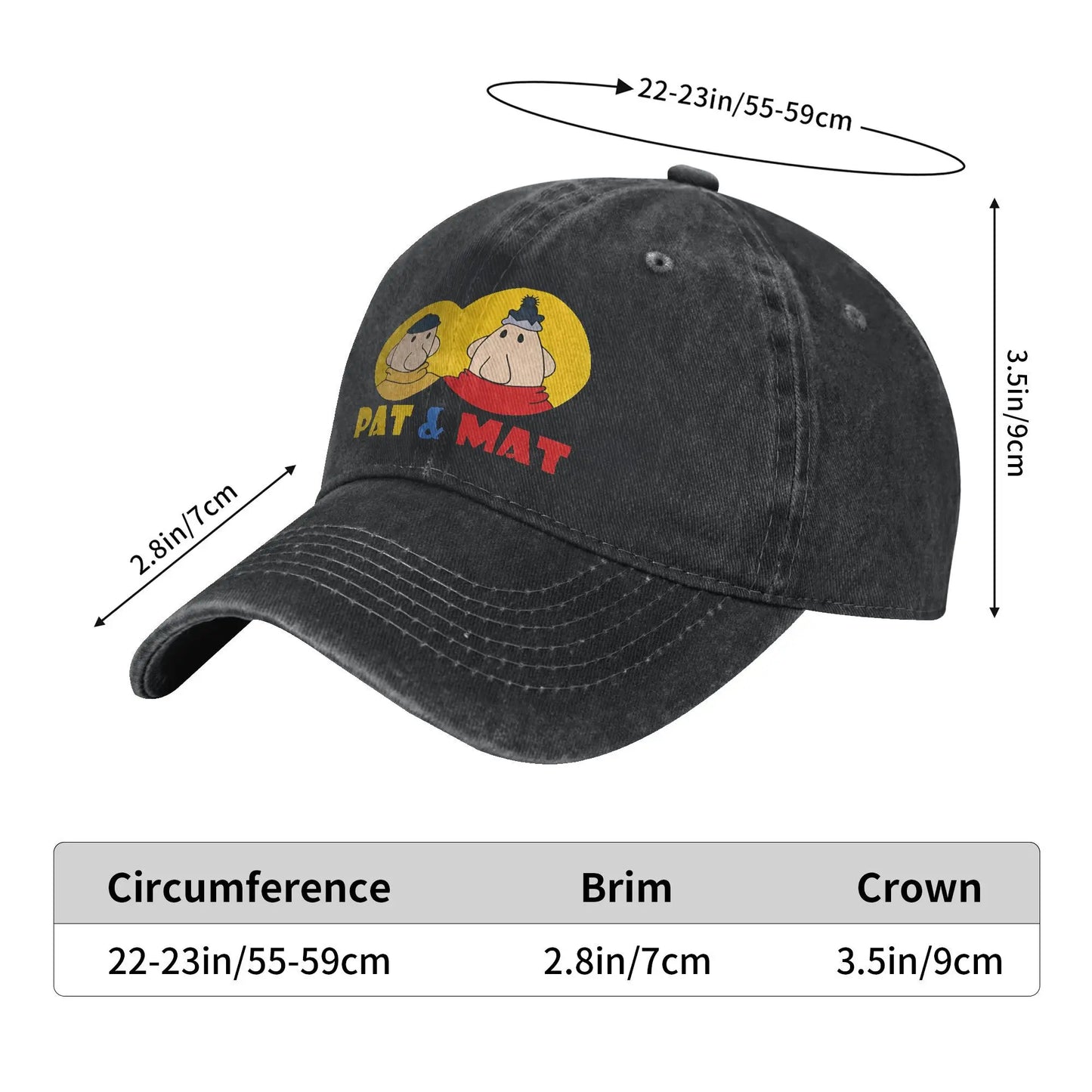 Pat And Mat Vintage Adjustable Snapback Baseball Cap