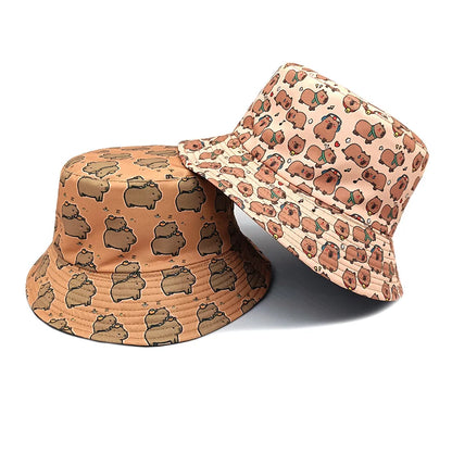Cartoon Capybara Bucket Hat