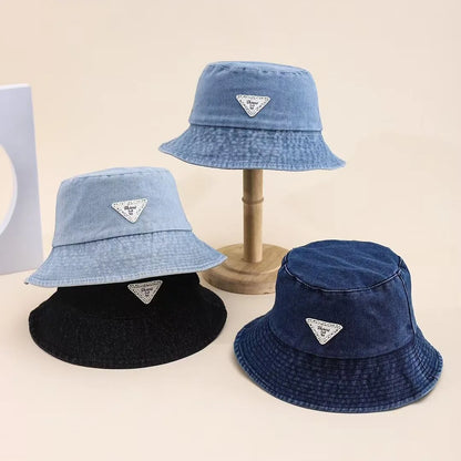 Washed Denim Cloth Bucket Hat