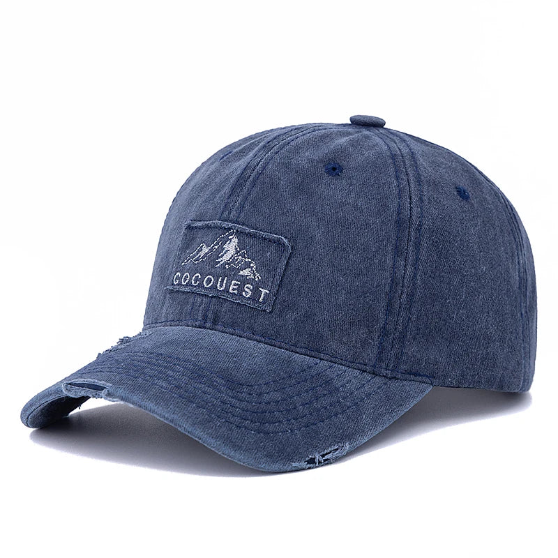 Vintage Mountain Peak Embroidered Baseball Cap