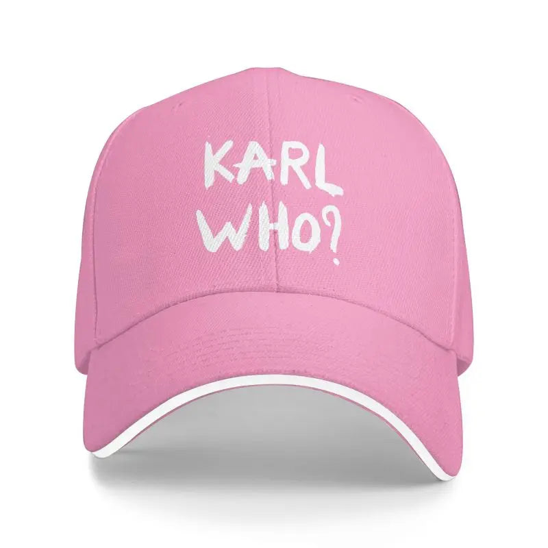 Karl Who Print Sandwich Baseball Cap