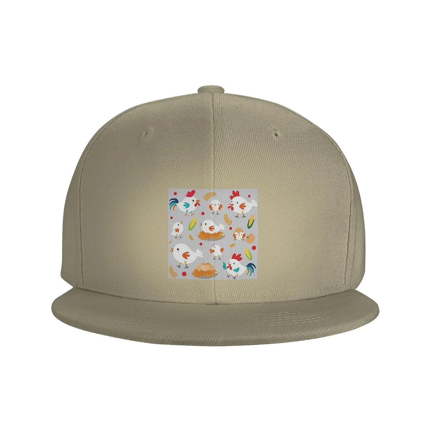 Cute Chicken Family Cartoon Casual Snapback Cap