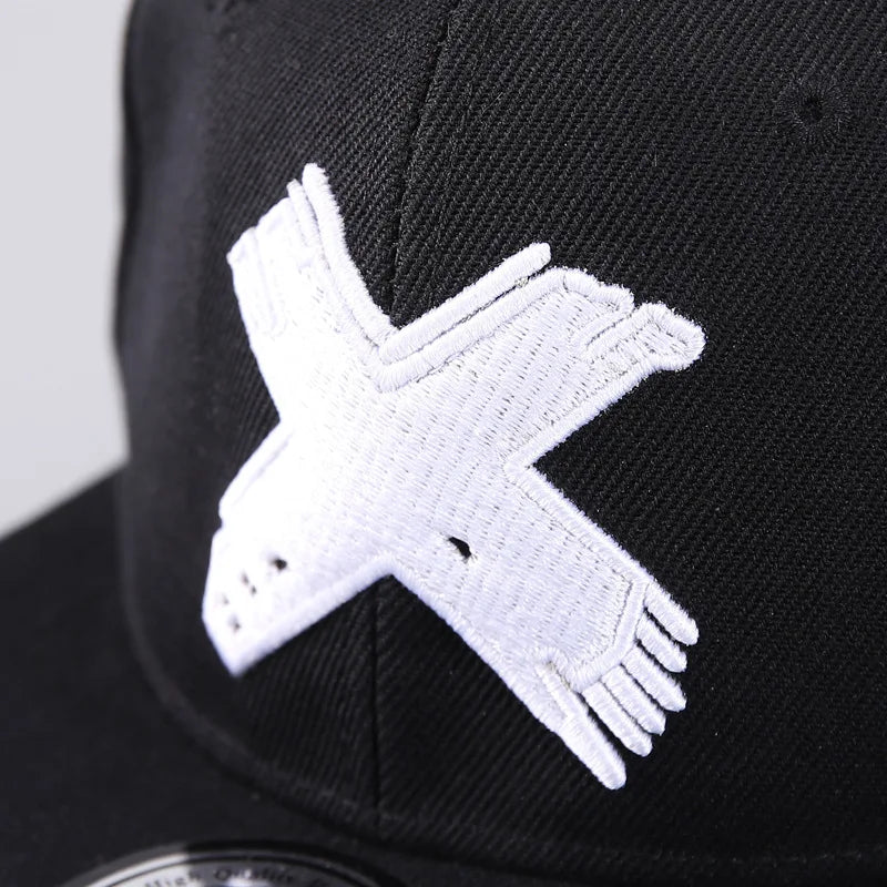Mesh X Letter 3D Embroidered Snapback Cap
