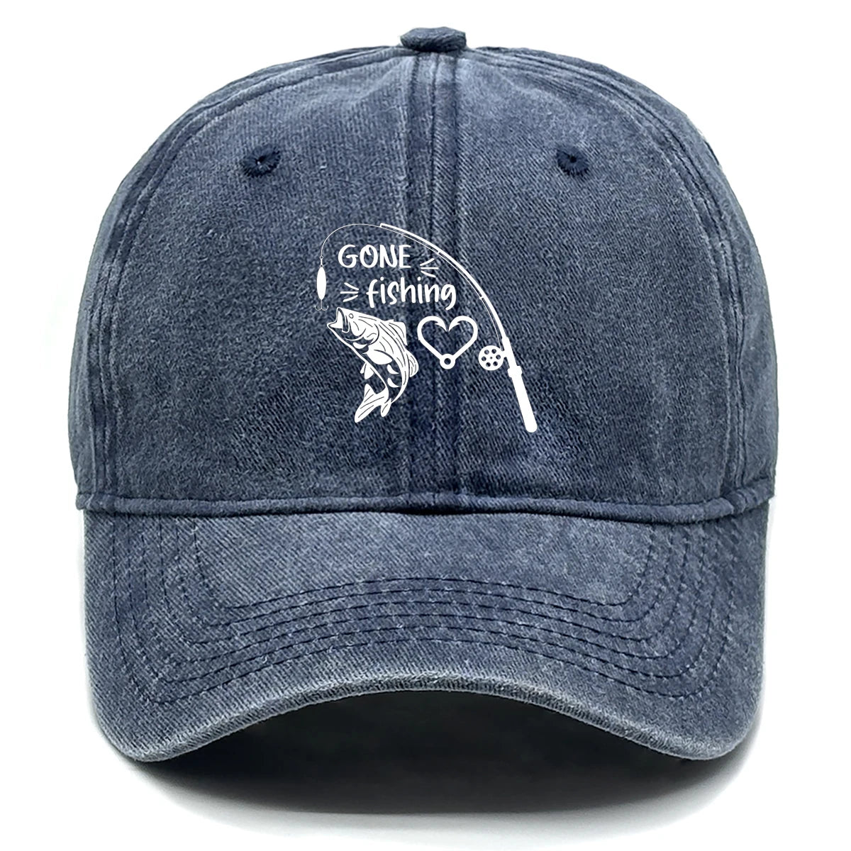 Fishing Skulls Washed Cotton Snapback Caps