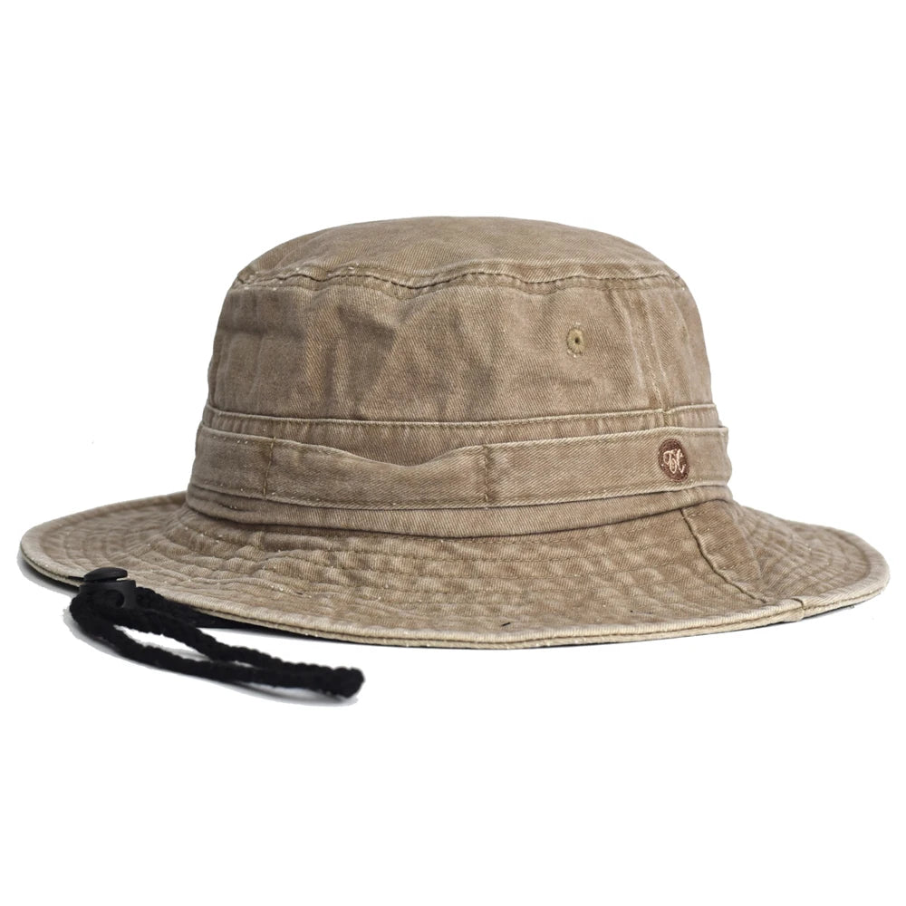 Washed Cotton Outdoor Sun Bucket Hat