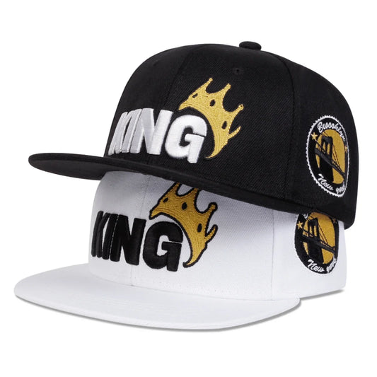 Unisex KING Crown Embroidery Hip-hop Hats