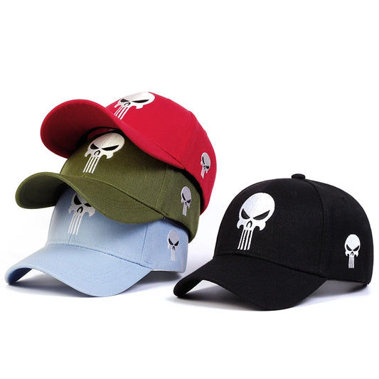 Unisex Skull Head Embroidery Casual Baseball Cap