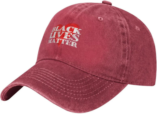 Black Lives Matter Heart Distressed Baseball Cap