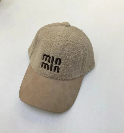 Luxury Lamb Wool Y2K Baseball Cap