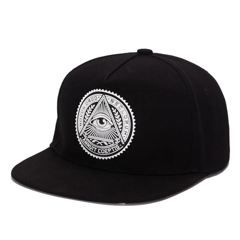 God Eyes Plastic Patch Five Panel Snapback Cap