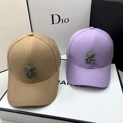 Crystal Teddy Bear Baseball Cap