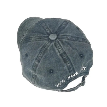 Unisex Vintage “New York” Embroidered Washed Baseball Cap