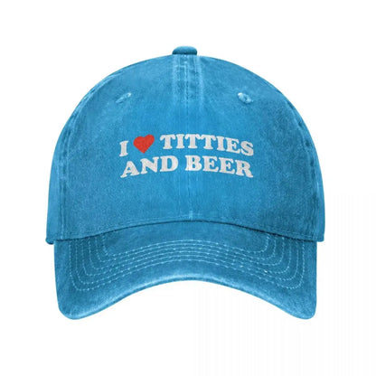 I Love Titties And Beer Vintage Baseball Cap