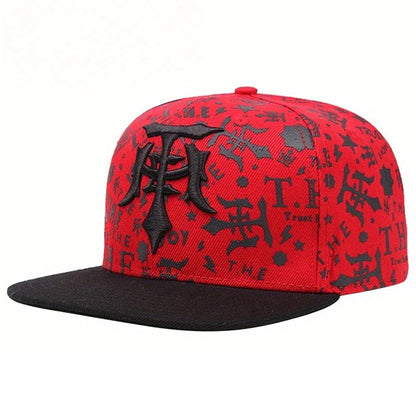 Unisex T Dagger Embroidered Graffiti Baseball Cap