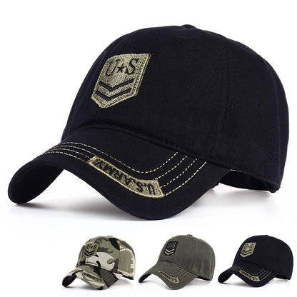 Unisex US Letter Embroidery Baseball Caps