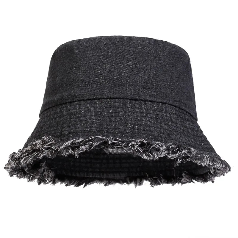 Neutral Denim Unisex Sun Protection Bucket Hat