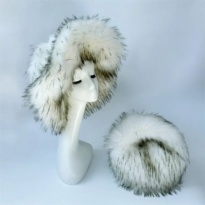 Oversized Fluffy Y2K Winter Bucket Hat