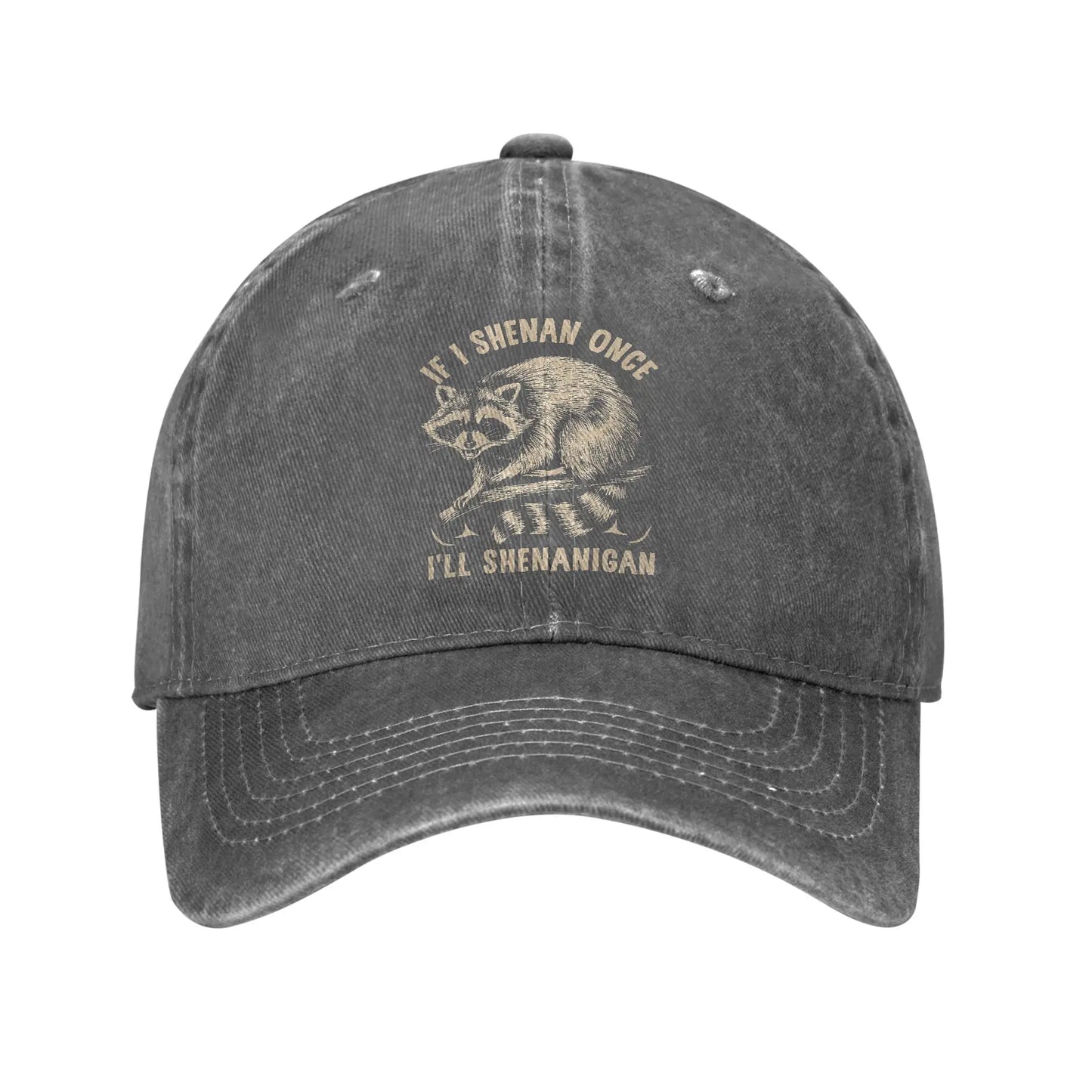 Vintage Washed St. Patrick's Day Raccoon Baseball Cap