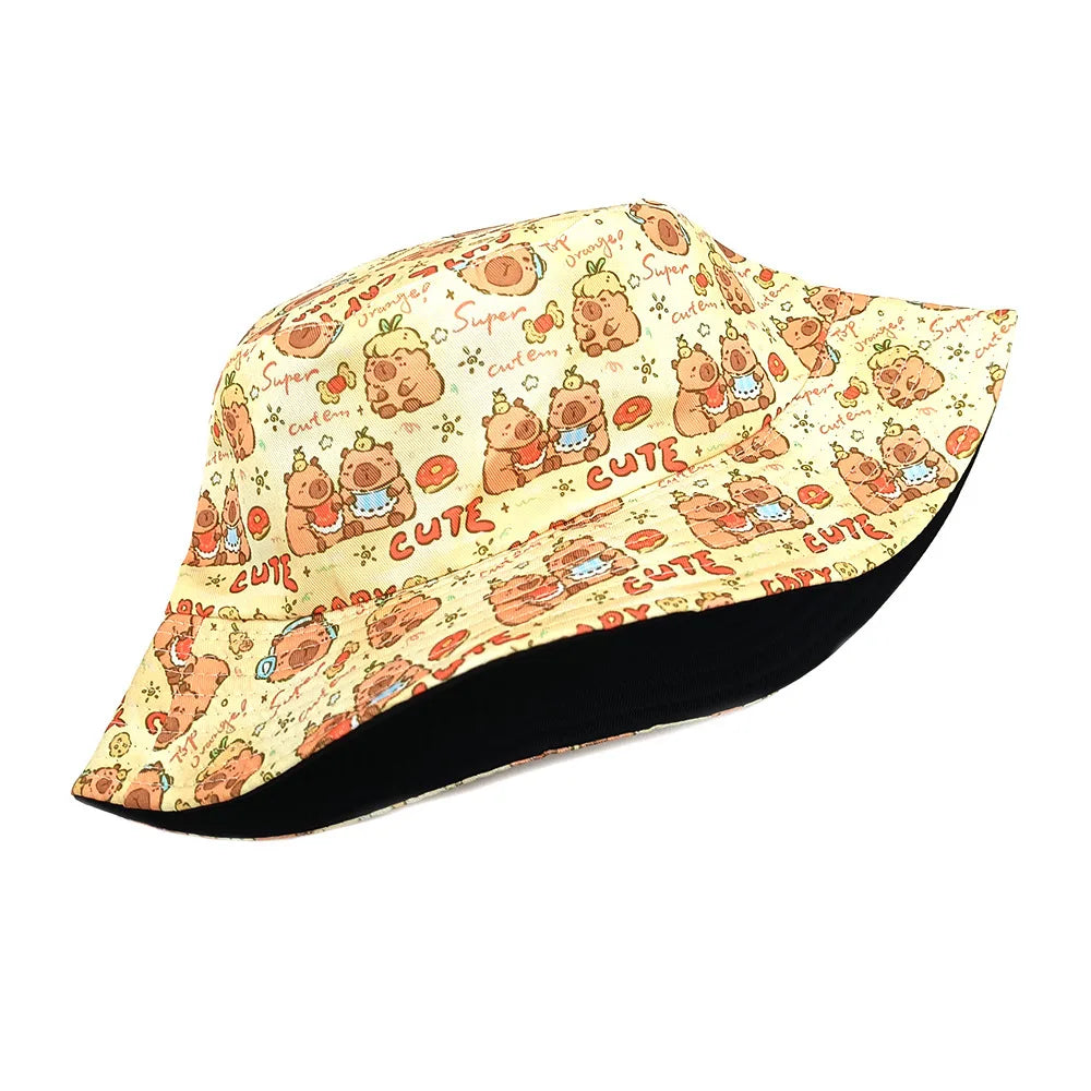 Unisex Capybara Cartoon Bucket Hat