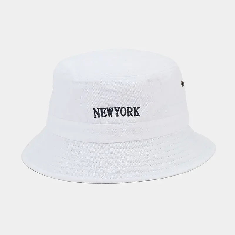 Spring Cotton Letter Travel Bucket Hat