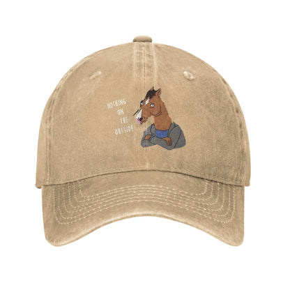 Bojack Horseman Washed Denim Snapback Baseball Cap