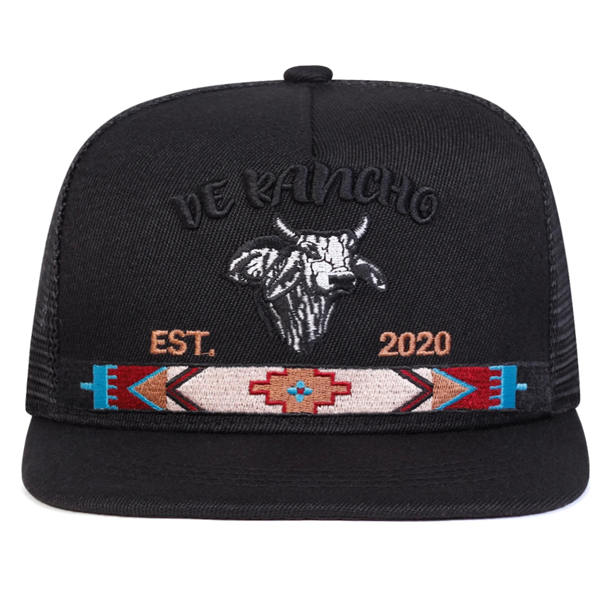 Unisex Bullhead Letter Embroidery Baseball Net Hat
