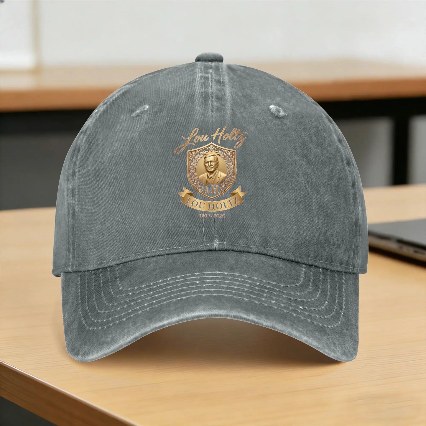 Lou Holtz Logo Washed Adjustable Baseball Cap