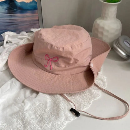 Quick Dry Bow Strap Bucket Hat