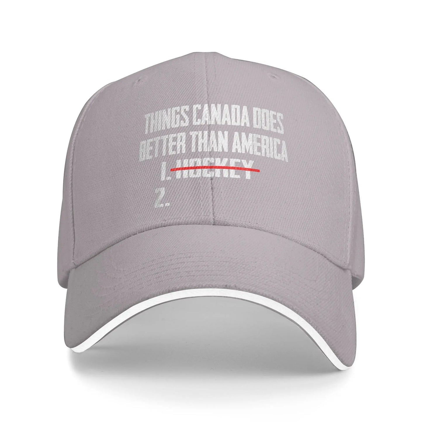 Funny Canada Hockey Comparison Casual Street Baseball Cap