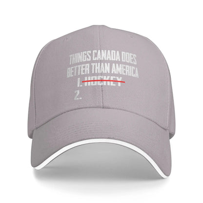 Funny Canada Hockey Comparison Casual Street Baseball Cap
