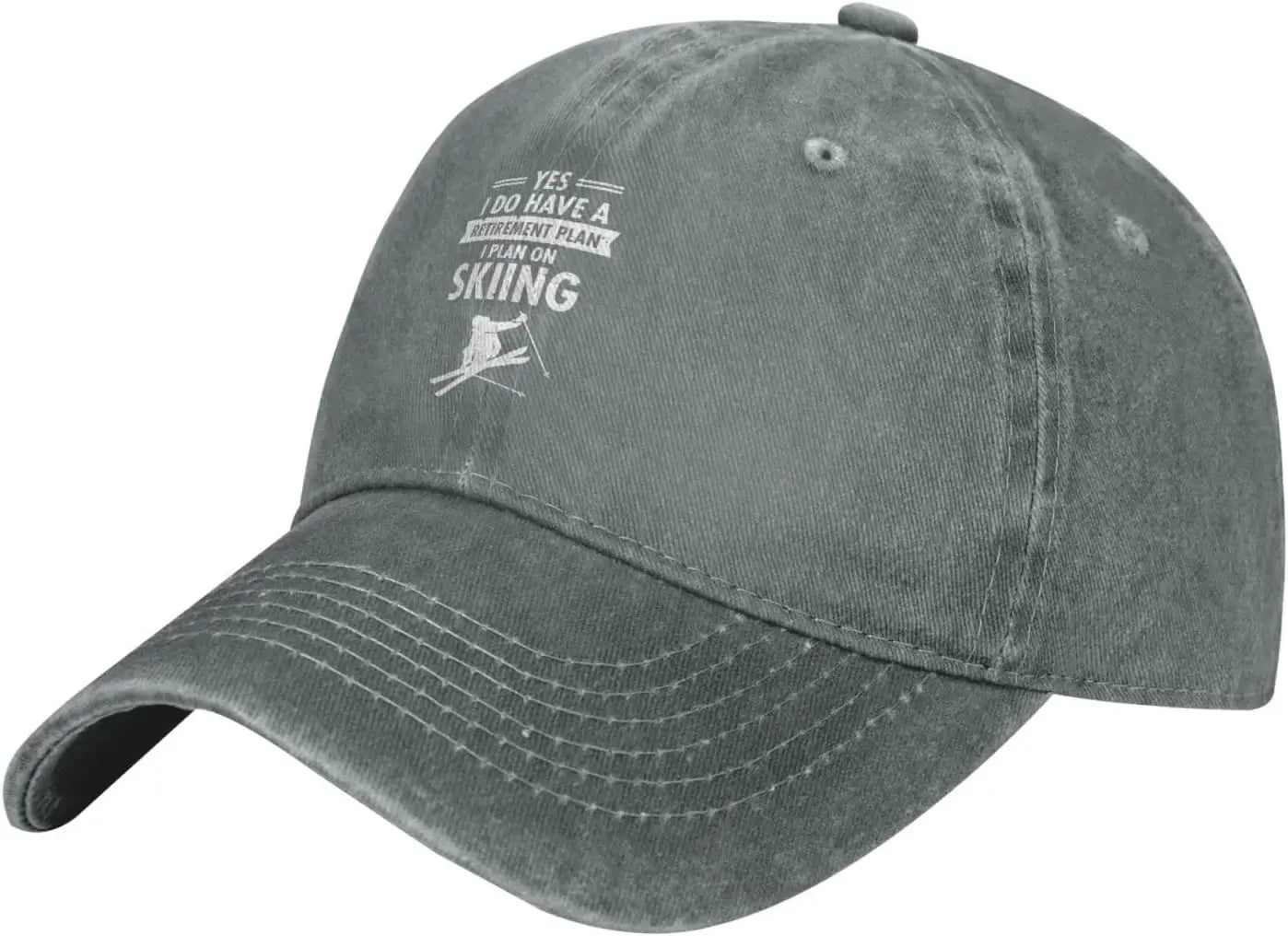 Casual Cotton "Retirement Plan" Skiing Baseball Cap