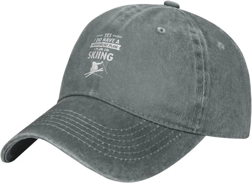Casual Cotton "Retirement Plan" Skiing Baseball Cap