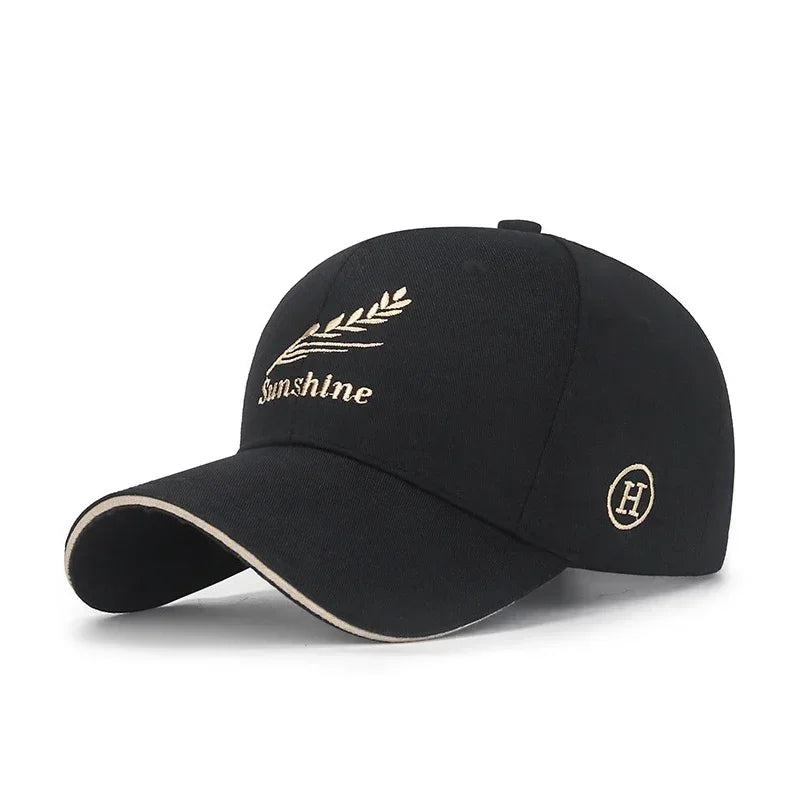 Feather Wheat Ear Embroidery Baseball Cap