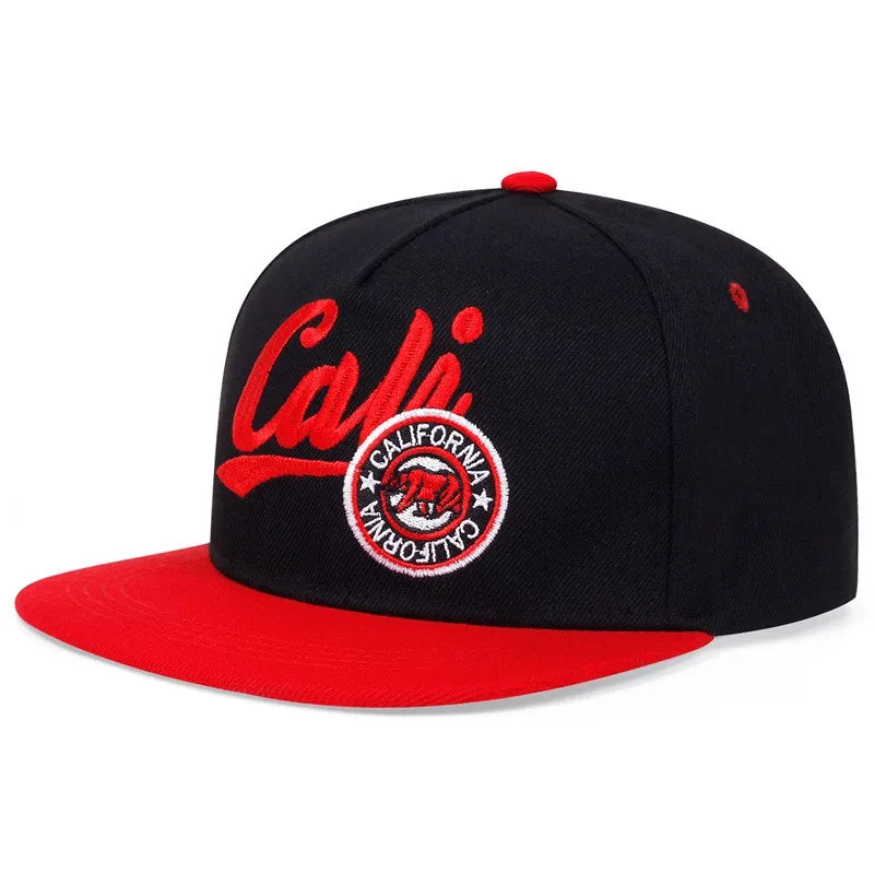 American Retro Embroidered Flat Brim Cap