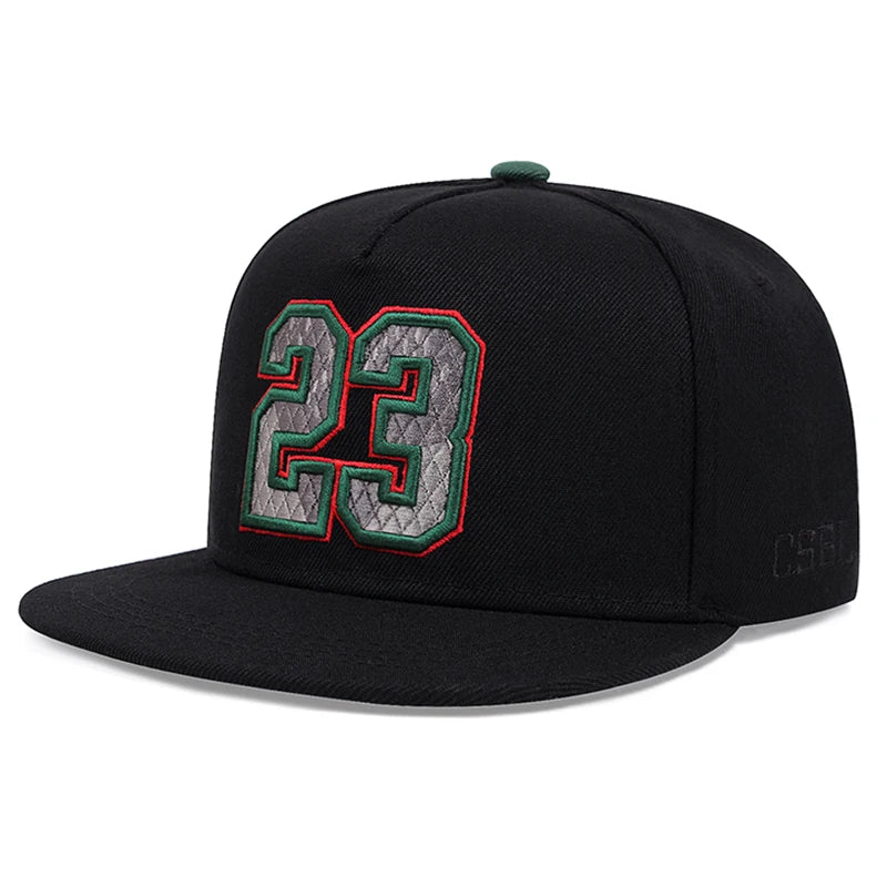 23 Embroidered Creative Flat Brim Street Baseball Hat