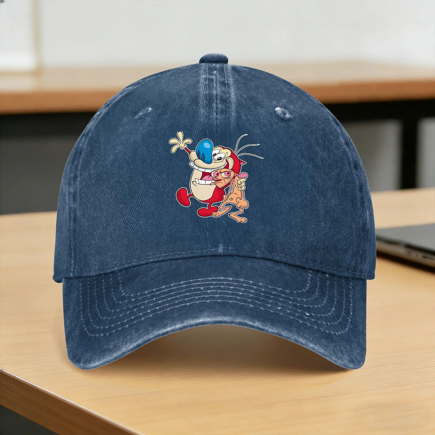 Ren And Stimpy Show Washed Baseball Cap