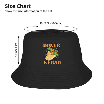 Turkish Doner Kebab Hawaii Graphic Travel Bucket Hat