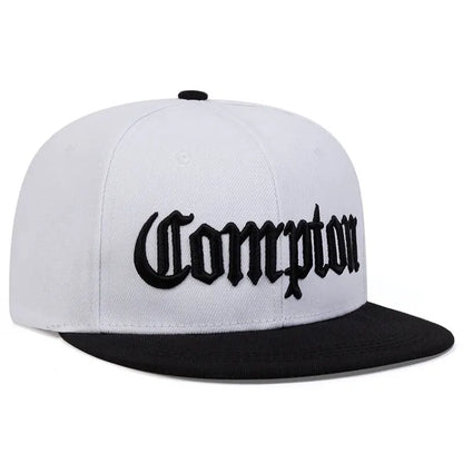 Compton Letter Embroidery Hip Hop Snapback Cap